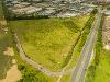 Drone image of available land at Preston Farm showing a green space