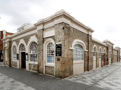 The Shambles indoor market building in Stockton centre
