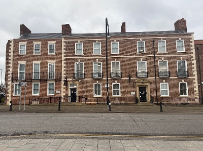 The front of Gloucester House and Beaumont House